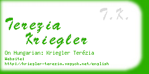 terezia kriegler business card