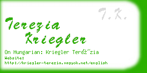 terezia kriegler business card